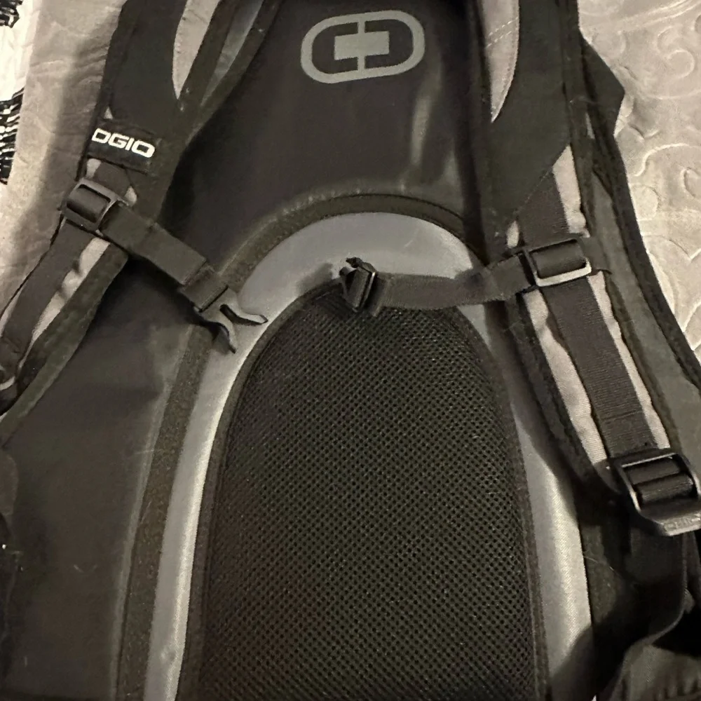 Ogio Black and Gray Nabisco Backpack with Padded Straps